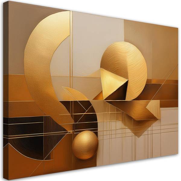 Wandbild geometrische abstraktion 3d 100 x 70 cm
