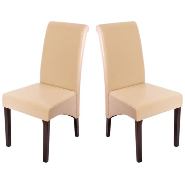 Esszimmerstuhl Cesena (2er-Set) Beige - Dunkelbraun