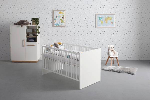 Gitterbett LUNA WHITE Weiß - Holzwerkstoff - 140 x 1 x 70 cm