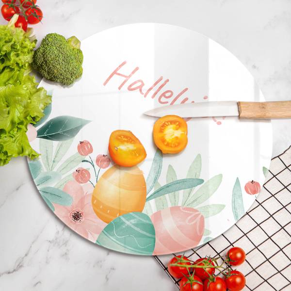 Schneidebrett Festliches Halleluja Glas - 40 x 40 x 1 cm