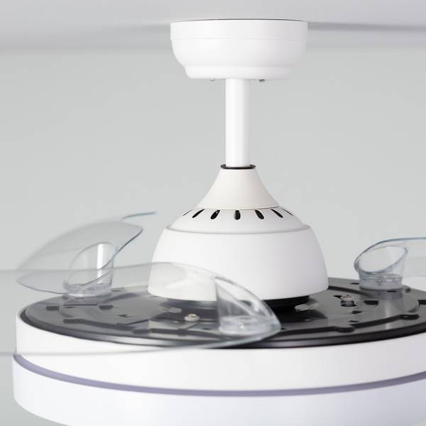 Deckenventilator Sjoerd Weiß - Metall - Kunststoff - 106 x 39 x 106 cm