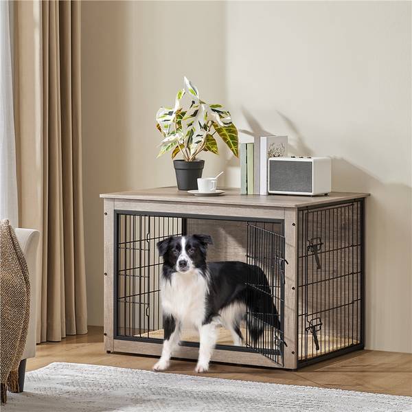 Hundetransportbox ARJ25 Grau - Metall - 65 x 68 x 96 cm