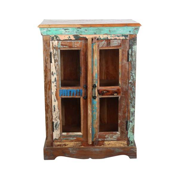 Kommode Altholz Shabby Braun - Massivholz - 67 x 97 x 41 cm