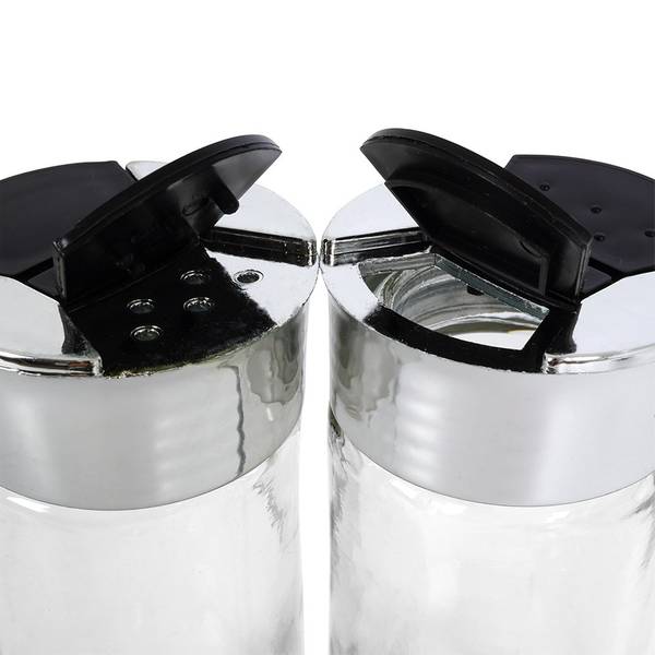 Gewürzständer mit Gläsern 7-tlg. Set Metall - 33 x 14 x 6 cm