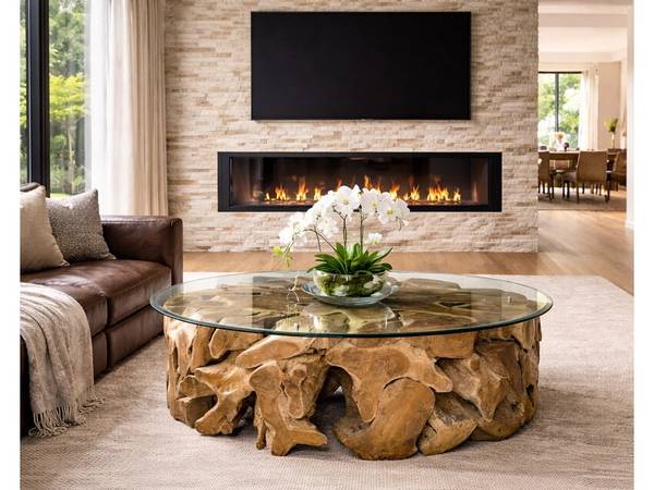 Couchtisch Elements Braun - Massivholz - 100 x 45 x 100 cm