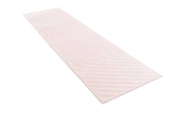 Tapis de passage Darya CCCLIV Rose foncé - Laine - 84 x 1 x 302 cm