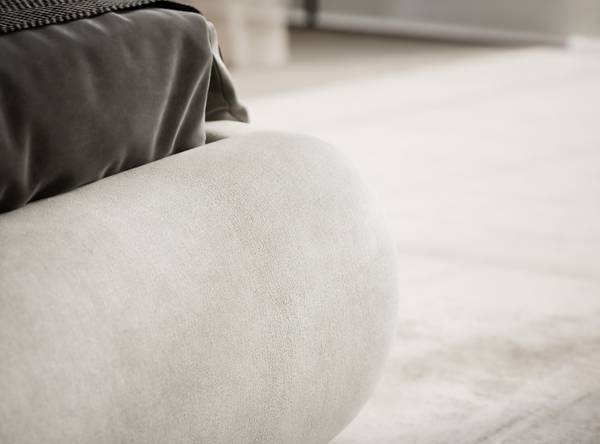 Lit Maumere Crème - Largeur de la surface de couchage : 160 cm