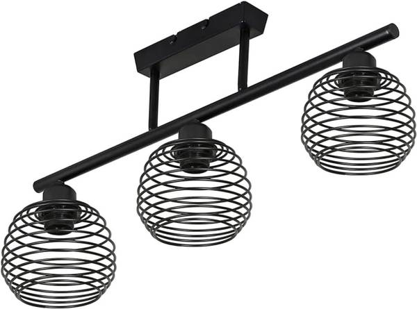 Plafonnier Franz Noir - Métal - 15 x 30 x 68 cm