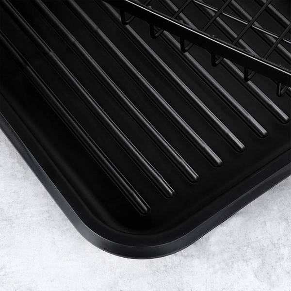 Abtropfgestell RADKA Schwarz - Metall - 24 x 10 x 43 cm