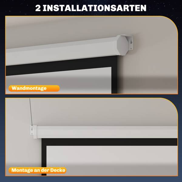 Beamer Leinwand 001-023V00WT Weiß - Kunststoff - 8 x 138 x 181 cm