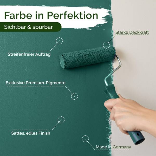 Wandfarbe   Evergreen Depth Grün - Harz - 17 x 16 x 17 cm