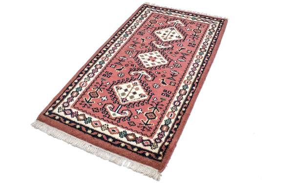Orientteppich Oriental Orange - Wolle - 90 x 1 x 160 cm