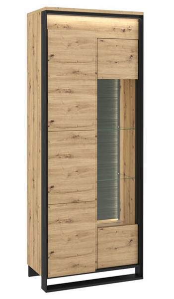 Vitrine QUANT Braun - Holzwerkstoff - 76 x 195 x 41 cm