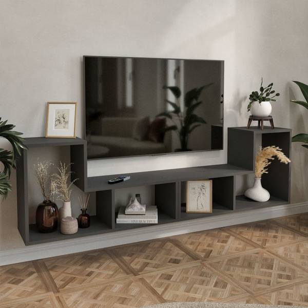 Set d'étagères Hustersurd Anthracite