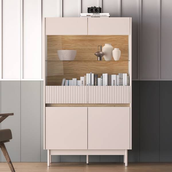 Armoire vitrine NALIA 92 x 156 cm