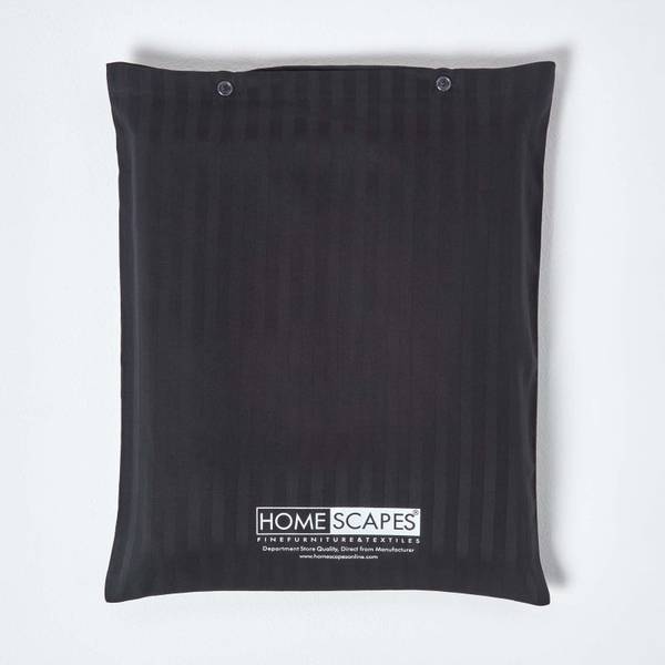 Damast Bettwäsche Fadendichte 330 Schwarz - 155 x 220 cm
