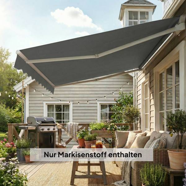 Markiesdoek 840-288V00CG grijs - textiel - 250 x 25 x 337 cm