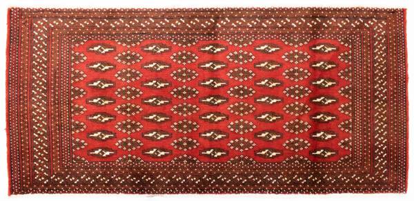 Handgeknüpft Kurzflorteppiche Rot - Wolle - 60 x 1 x 130 cm