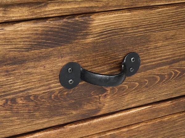 Table de chevet Rustyk 2 Marron - Pin - Acier - 50 x 50 x 40 cm