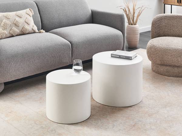 Tisch set MANTI 2-tlg Weiß