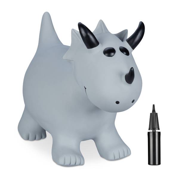 Animal sauteur pour les fans de dinos Noir - Gris - PVC - 51 x 38 x 22 cm
