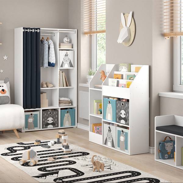 Kinderboekenkast Luigi 40290 wit - plaatmateriaal op houtbasis - 101 x 115 x 31 cm