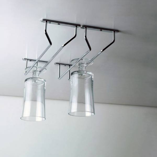 Glashalter Supra Grau - Metall - 11 x 7 x 34 cm