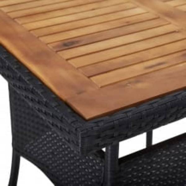Salon de jardin 3014193-2 Noir - Marron - Polyester - Acier - 80 x 75 x 80 cm