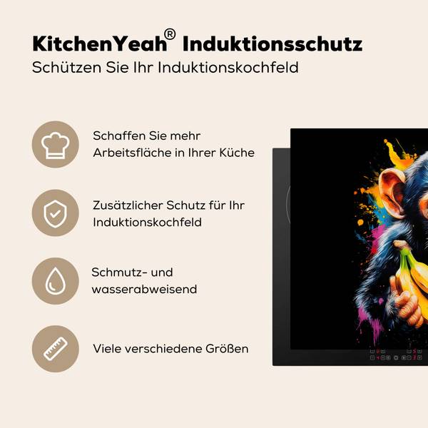 HERDABDECKPLATTE Graffiti Affe 78 x 52 cm