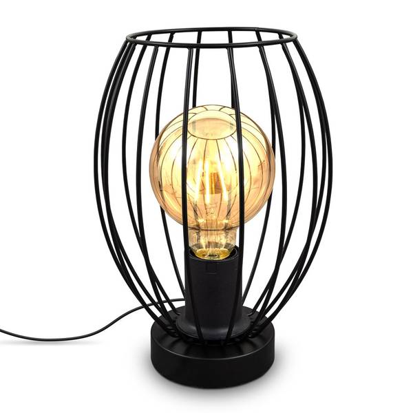 Tischlampe Retrodesign BKL1463 Schwarz - ABS - 18 x 26 x 18 cm