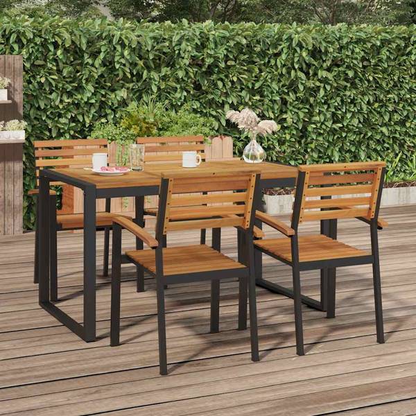 Gartentisch 3028517 Braun - Akazie - 80 x 75 x 140 cm