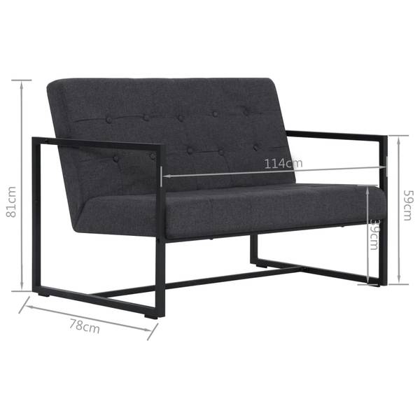 Sessel 297434 Grau - Stahl - 78 x 81 x 114 cm
