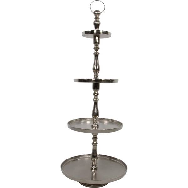 Etagere BRUSH Silber - Metall - 50 x 17 x 50 cm