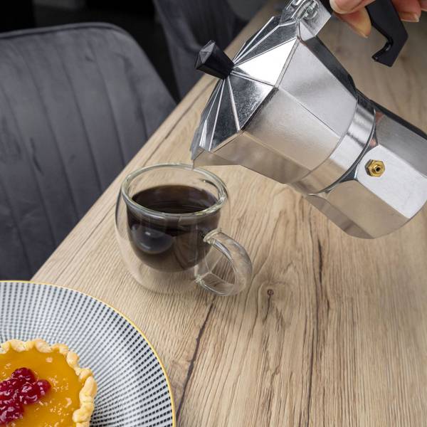 Espressokocher EMILIO Silber - Metall - 9 x 15 x 15 cm