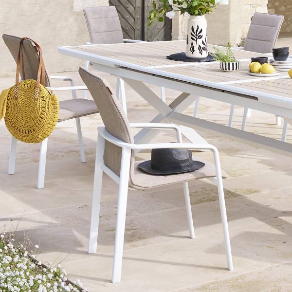 Fauteuil de jardin empilable DIESE Beige