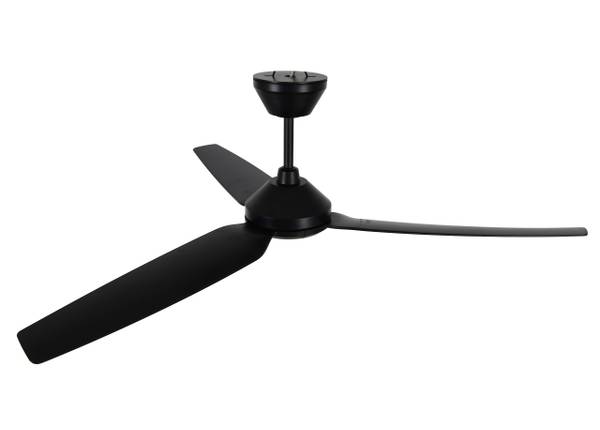 Deckenventilator Polis Schwarz - Metall - 132 x 34 x 132 cm
