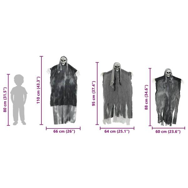 Halloween-Dekorationen 42020045 Schwarz - Polyester - 110 x 1 x 66 cm