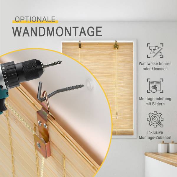 Rollo SolDecor BR7 Holz - 90 x 160 cm