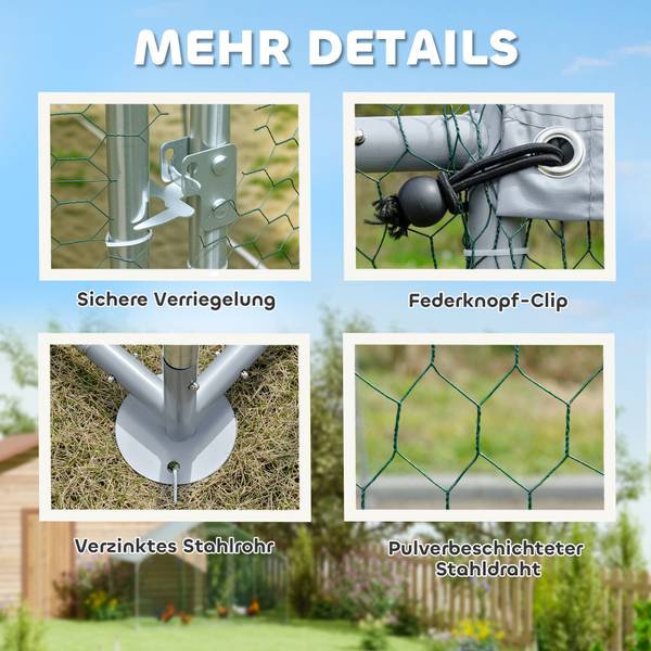 Freilaufgehege D51-435V00SR 170 x 190 x 300 cm