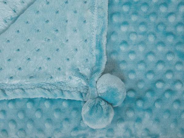 Kuscheldecke SAMUR Blau - Hellblau - 150 x 150 cm