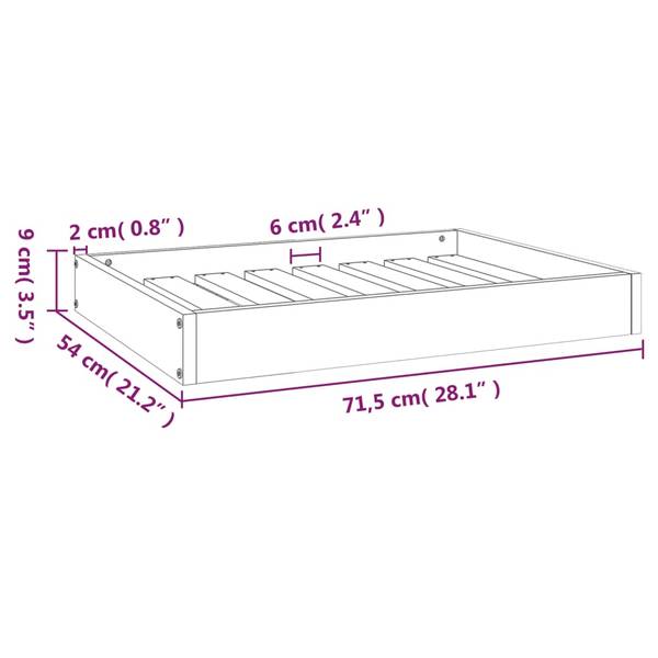 Hundebett 3015741 Braun - Kiefer - 72 x 9 x 54 cm