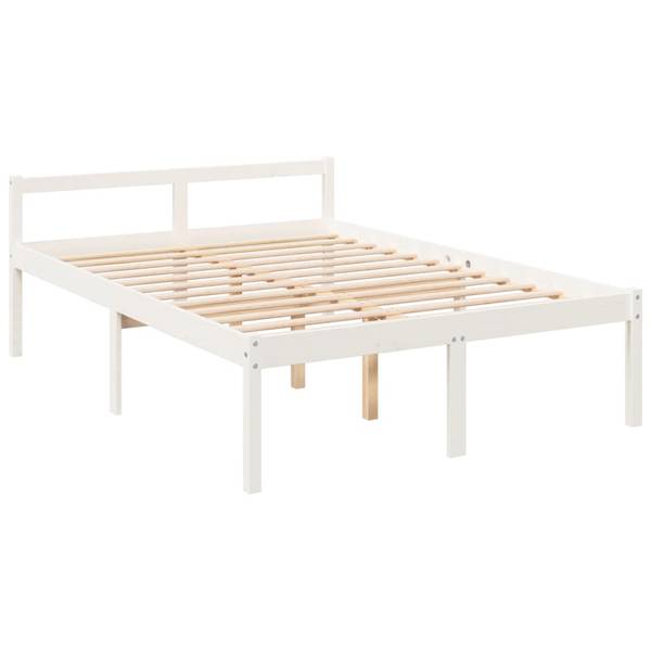 Seniorenbett XT 3975 Weiß - Massivholz - 146 x 71 x 206 cm