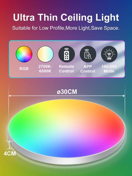 LED Deckenleuchte CE1533W 2er-Set Weiß - Kunststoff - Polyrattan - 31 x 6 x 31 cm
