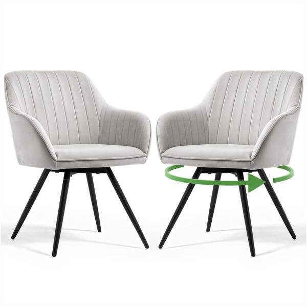 CHAISE TURNO Lot de 2 Gris