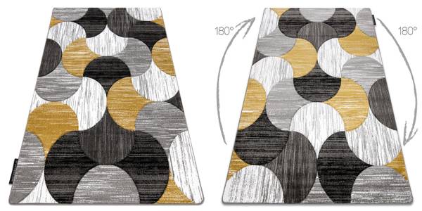 Teppich P13732 Gold - Polypropylen - 80 x 1 x 150 cm