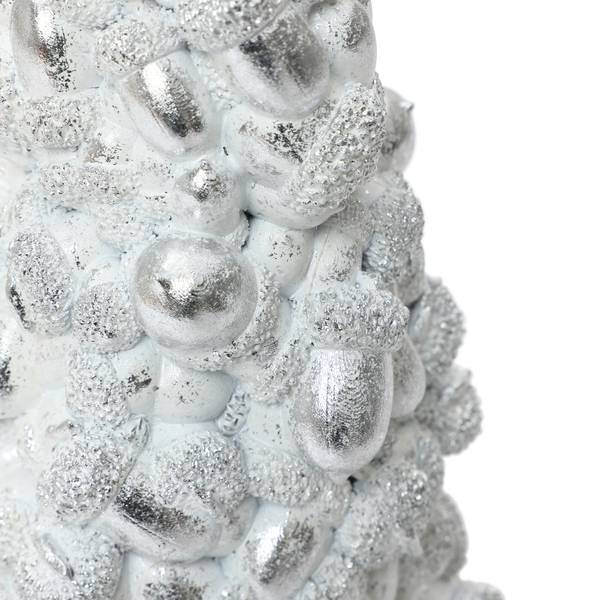 Weihnachtsbaum-Skulptur HTHD0184 Silber - Harz - 19 x 46 x 18 cm
