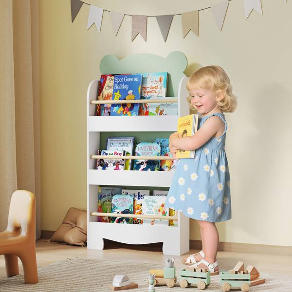 Kinder Bücherregal 311-095V90GN Grün
