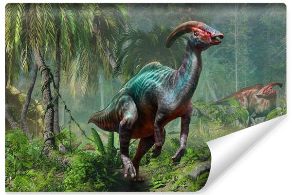 Vlies-Fotobehang DINOZAUREN BOS Natuur 368 x 254 x 254 cm