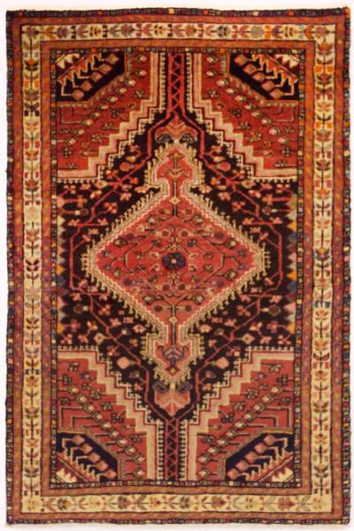 Orientteppich Nomadic Blau - Wolle - 97 x 1 x 148 cm