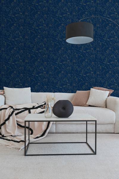 Vliestapete 791724-GU Blau - Kunststoff - 53 x 1 x 1005 cm